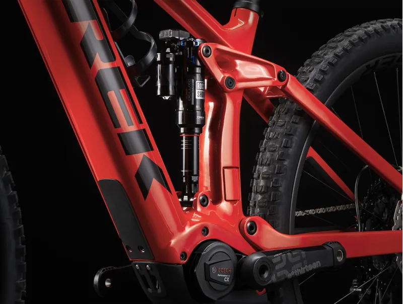 Trek Rail 9.9 XTR Gen 4 Full Suspension Electric Mountain Bike 2023 in Lava Red-7